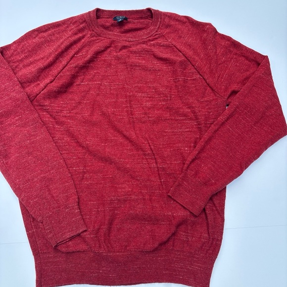 J. Crew Mercantile Mens Small Crew Neck Sweater Red 100% Cotton - Picture 2 of 5